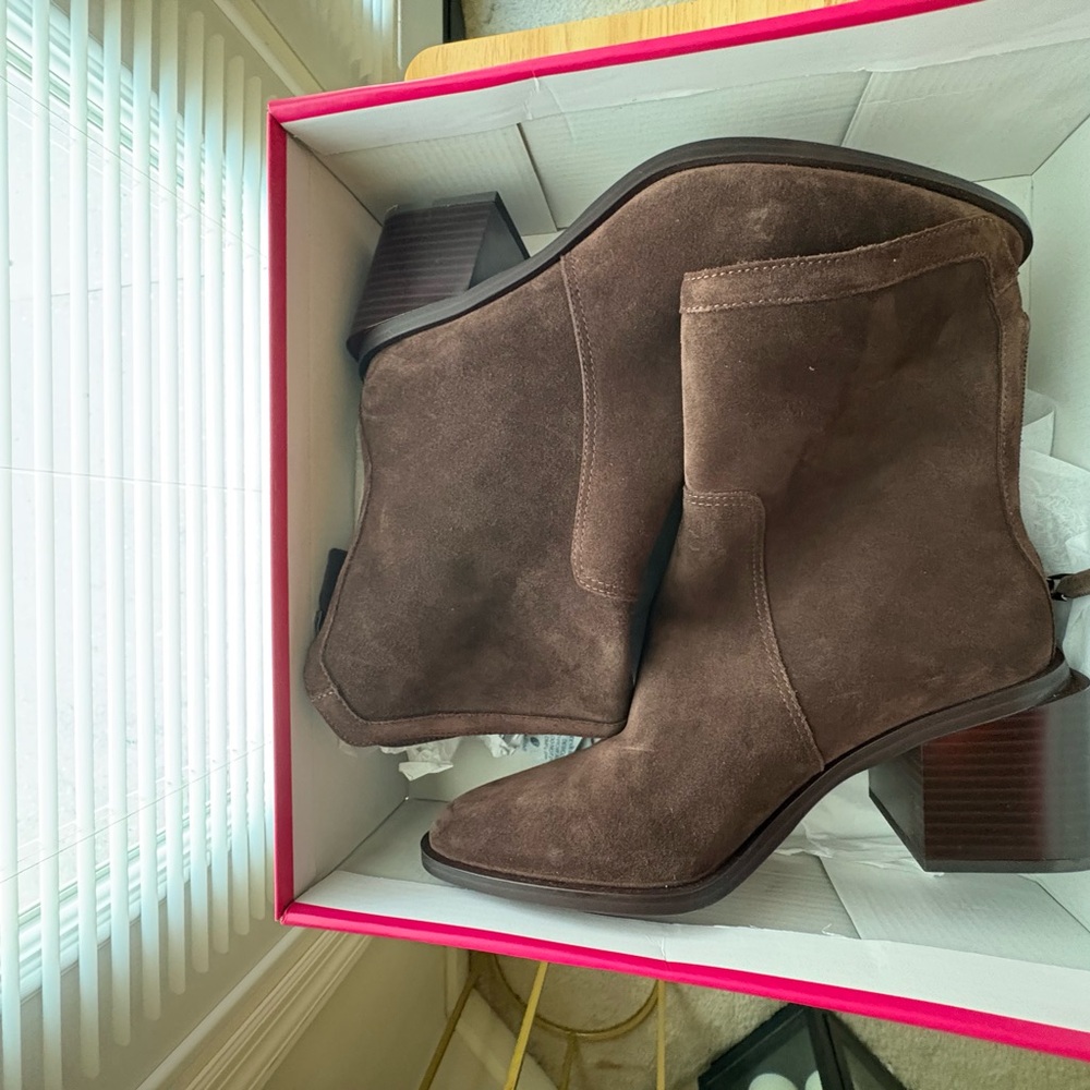 Vince Camuto Brown Suede Ankle Boots